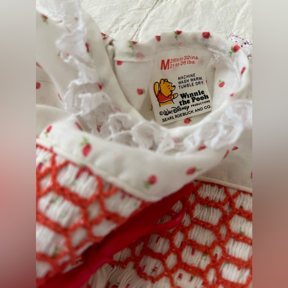 Vintage Winnie the Pooh smocked floral rosebud dress from Sears - Picture 3 of 4